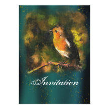 Robin Party Announcement Invitation