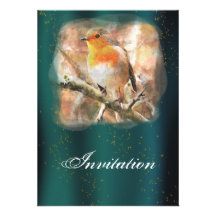 Robin Party Announcement Invitation
