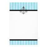 Robin's Egg Blue Flourish Custom Stationery
