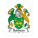 Robinson Family Crest Postcard