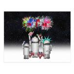 Robo-x9 Celebrates the 4th of July Night Sky Postcards