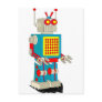Robot character cartoon post card