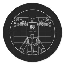 Robot de da Vinci Vitruvian autocollants