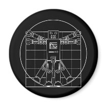 Robot de da Vinci Vitruvian aimants