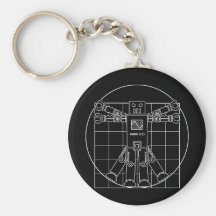 Robot de da Vinci Vitruvian Porte-clefs