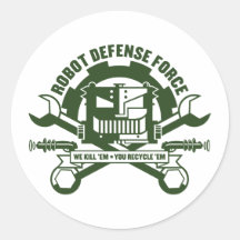 Robot Defence Force Sticker