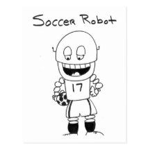 Robot du football cartes postales