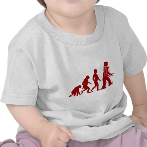 Robot Evolution of man into robot T Shirt