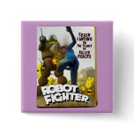 Robot Fighter Fake Pulp Cover 2 Button