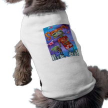 Robot Girl Doggie T-shirt