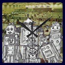 Robot Holiday 10 Clock wall clocks