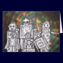 Robot Holiday 12 cards