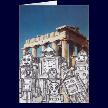 Robot Holiday 4 cards