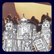 Robot Holiday 9 stickers