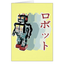 Robot japonais 2 cartes de vœux