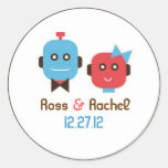 Robot Love Wedding Favour Sticker / Envelope Seal