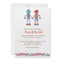 Robot Love Wedding Personalized Invites