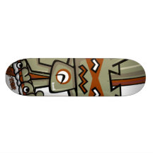 Robot Mascot Skateboard