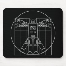 Robot Mousepad de da Vinci Vitruvian Tapis De Souris