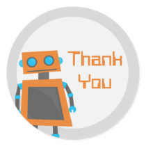 Robot Party Stickers