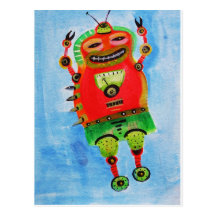 ROBOT Pop ART Post Cards