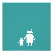 Robot Pregnancy Announcement Card