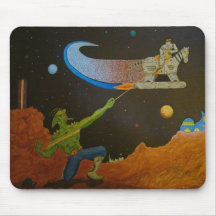 Robot Ranger Rusty McBolt vs. Outlaw BooGar Brane Mouse Pads