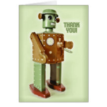 ROBOT THANKS GREETING CARDS