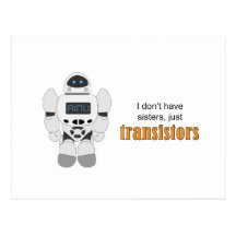 Robot Transistors Post Card