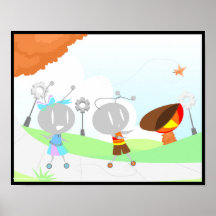 Robot whimsy print