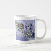 Robot Woman with a Starlike Love- Crystal Heart Mug