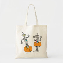 Robots et citrouilles sacs fourre-tout