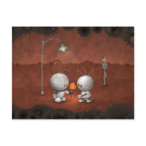 Robots In Love Post Cards