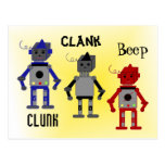 Robots with Funny Sayings Postcard