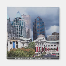 Robson Square, city centre, Vancouver, British Col Refrigerator Magnet