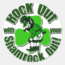Roche avec votre shamrock ! autocollants