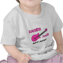 Roche de cousins ! avec la guitare rose t-shirts