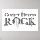 Roche de joueurs de cornet poster