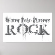 Roche de joueurs de polo d'eau poster