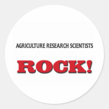 Roche de scientifiques de recherches d'agriculture adhésif rond