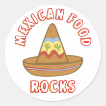 Roches mexicaines de nourriture autocollants