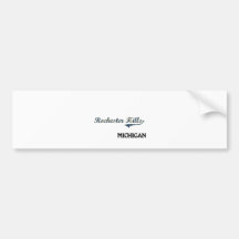 Rochester Hills Michigan City Classic Bumper Sticker