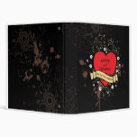 Rock and Roll Grungy Heart (Brown) Vinyl Binder