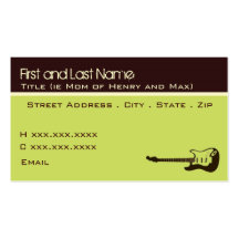 Rock and Roll Mom Business Card