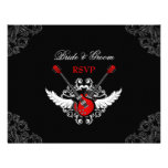 Rock and Roll wedding RSVP card Announcement