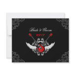 Rock and Roll wedding RSVP card invitations