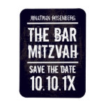 Rock Band Bar Mitzvah Save the Date Magnet, Black