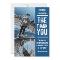 Rock Band Bar Mitzvah Thank You Card in Blue Announcements