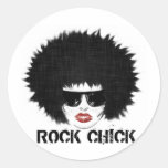 ROCK CHICK AFRO STICKERS