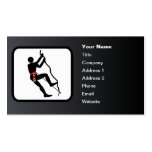 Rock Climber Logo Customizable Black Business Card